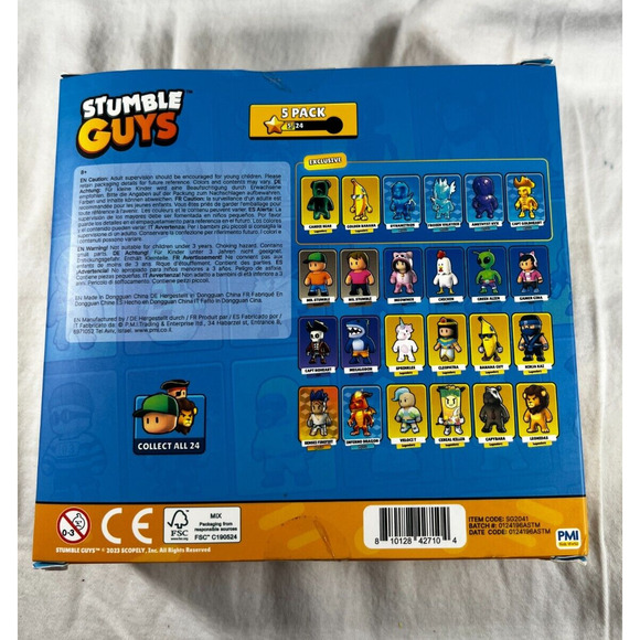 Stumble Guys Set 5 Action Figures Mystery Stumbler Leonidas Alien Megalodon Ms. - Picture 2 of 16